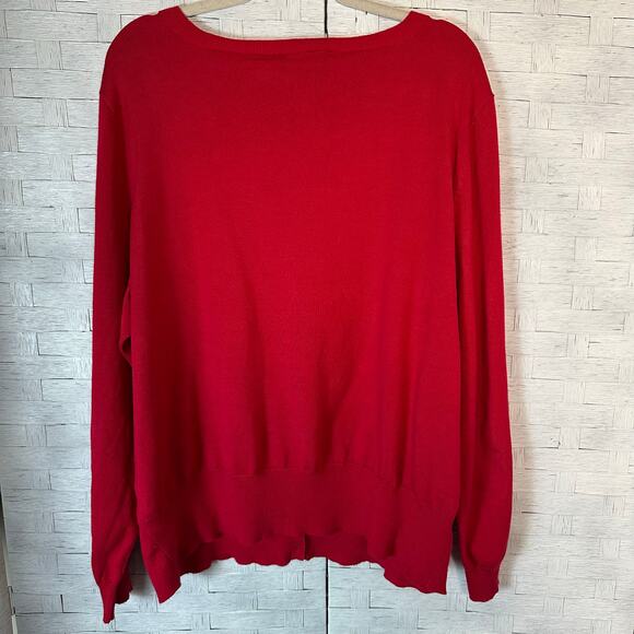 Lane Bryant women’s cardigan Red button front academia cozycore plus size - Picture 2 of 8